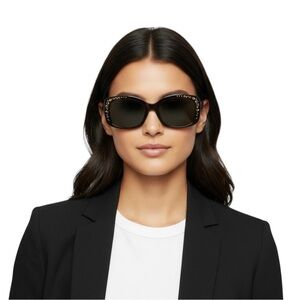 Coach HC8161 Celeste Dark Tortoise Oversized Square Sunglasses 55-18-135